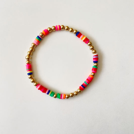 Rainbow Heishi Bracelet