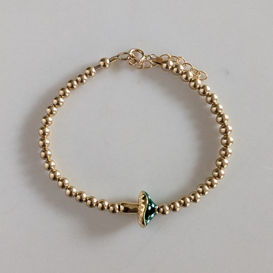 Gold Mushroom Bracelet